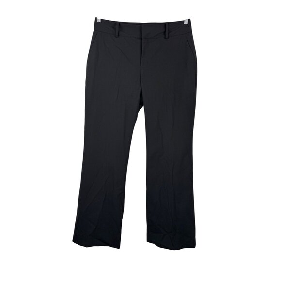 Banana Republic stretch wool blend straight leg trousers black sz‎ 10P - Picture 1 of 7